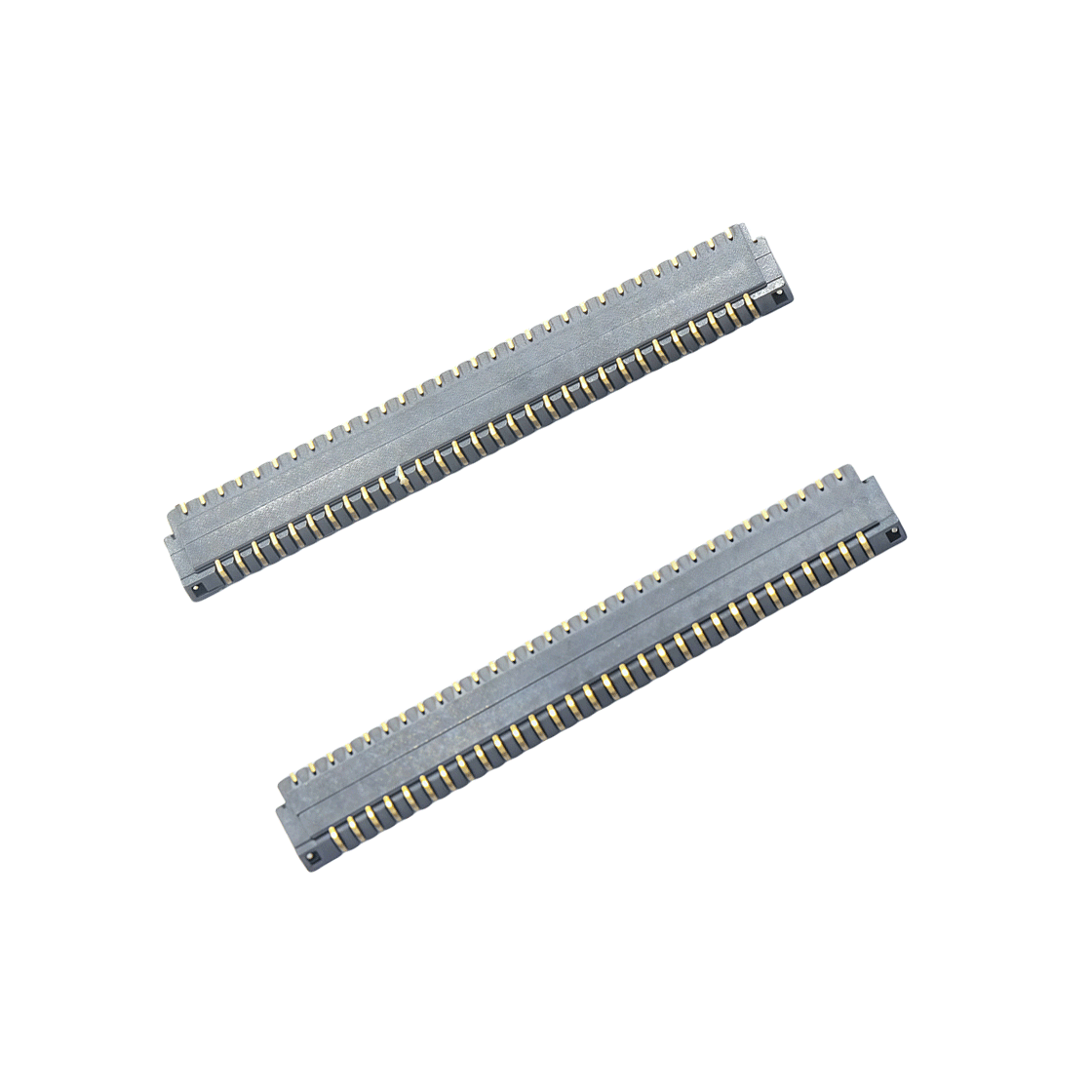 Pitch 0.30mm 90°H1.00mm 卧式下接前掀盖 SMT型 FPC 61pin 黑色 镀半金1u",其它区域镀镍